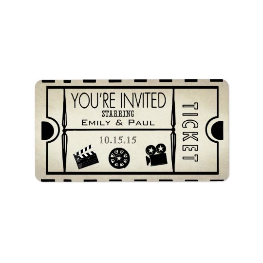 Admit One Save the Date RickRack Trim