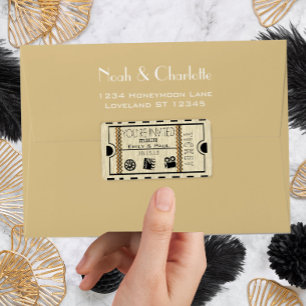Admit One Save the Date RickRack Trim Label