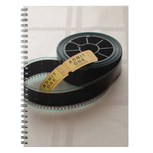 Admit One Ticket and Film Reel Notebook