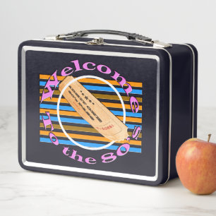 Admit one ticket - to the 80's   metal lunch box