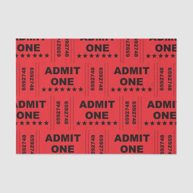 "Admit One" Tissue Paper (Front)