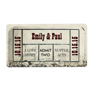 Admit TWO Save the Date TICKET