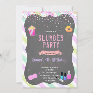 Ado couchette d'anniversaire invitation