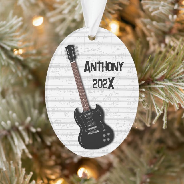 Ado de guitare noire Nom des garçons Date (Arbre)