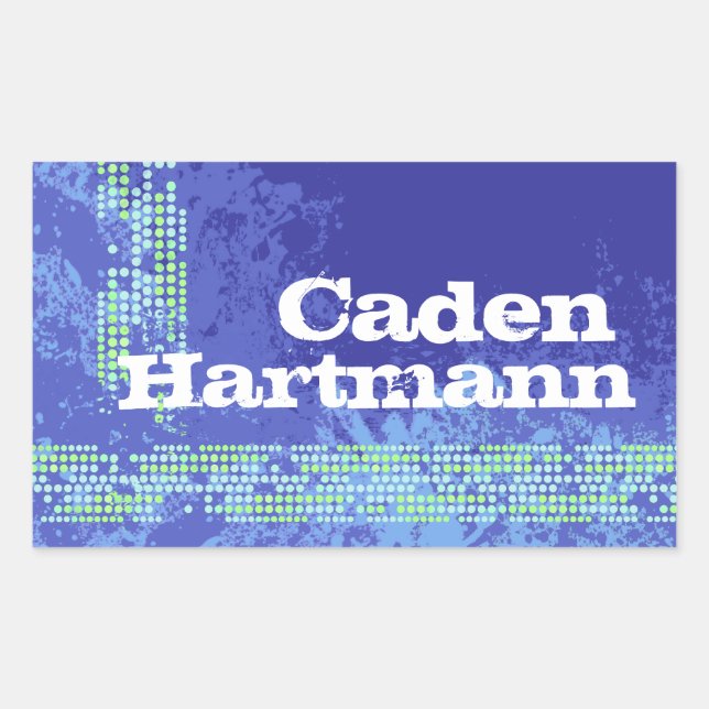 Ado garçons nom de sport bleu foncé ID étiquette a (Devant)