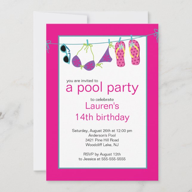 Ado Pool Invitation Flip Flops Closed (Devant)