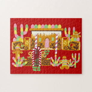 Adobe Gingerbread House with Gum Drops Jigsaw Puzzle