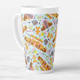 Adobe Gingerbread House with Gum Drops Latte Mug