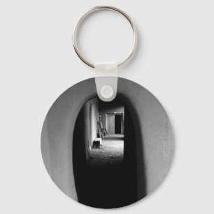 Adobe Passageway: Black & White photo Keychain