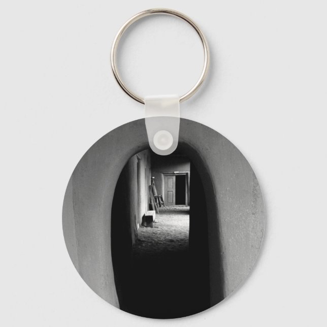 Adobe Passageway: Black & White photo Keychain (Front)