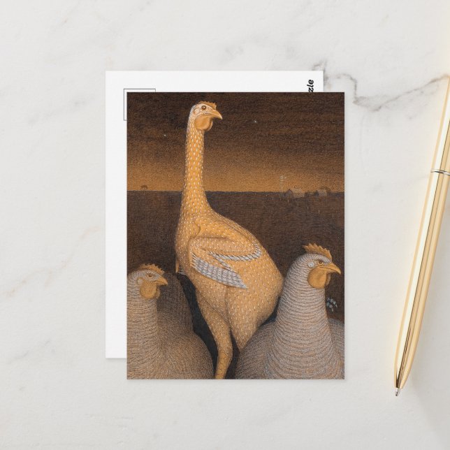 Adolescence by Grant Wood Postcard (Front/Back In Situ)