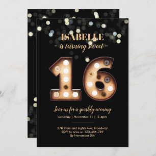 Adolescent Sweet 16e anniversaire invitation