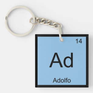 Adolfo Name Chemistry Periodic Table Keychain