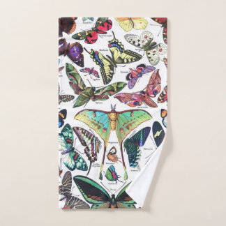 Adolphe Millot "Butterflies" 3. Bath Towel Set