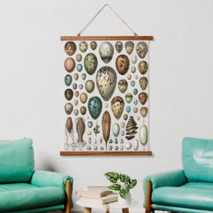 Adolphe Millot Dark Academia Vintage Bird Egg Art Hanging Tapestry