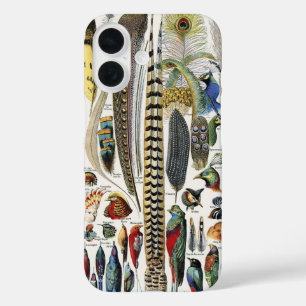 Adolphe Millot Dark Academia Vintage Bird Feather iPhone 16 Case