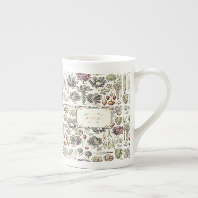 Adolphe Millot Légumes Motif os Chine Mug (Droite)