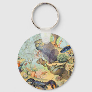 Adolphe Millot ocean B  Keychain