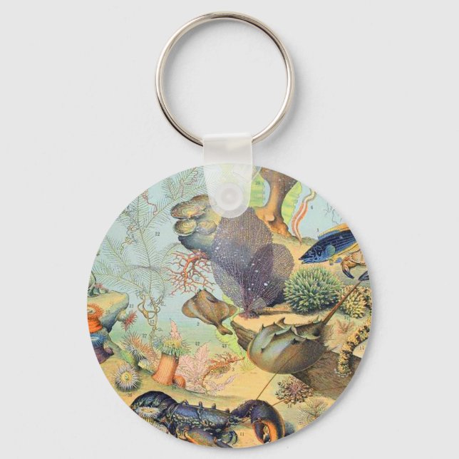 Adolphe Millot ocean B  Keychain (Front)