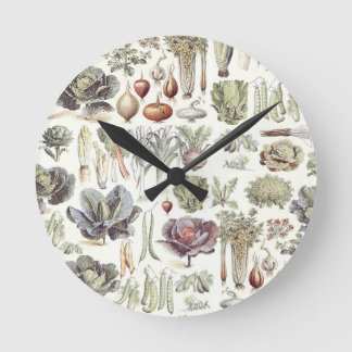 Adolphe Millot Vegetable Pattern Round Clock