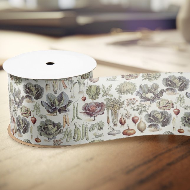 Adolphe Millot Vegetable Pattern Satin Ribbon (Creator Uploaded)