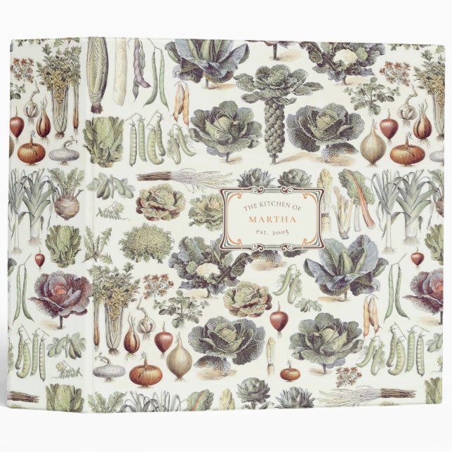 Adolphe Millot Vegetables 3 Ring Binder (Front/Spine)