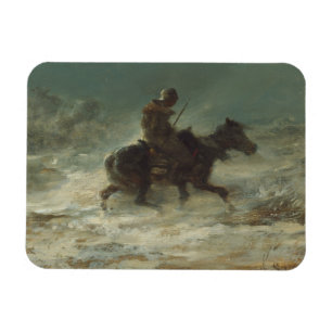Adolphe Schreyer - Man with Lance Riding through Magnet
