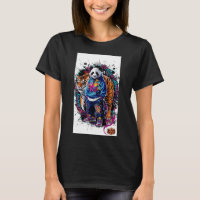 ADOM Artistic Panda Graphic T-Shirt