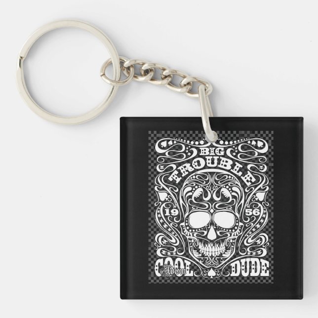 ADOM "Big Trouble" Women's Long-Sleeve Tee Keychain (Front)