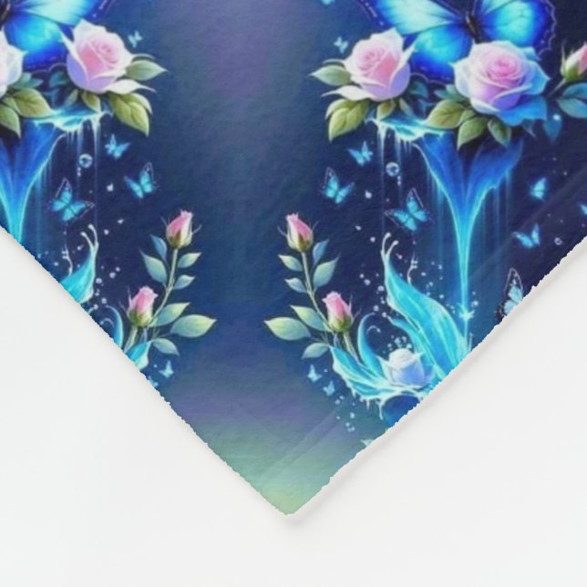 ADOM Blue Aquatic Wave Blanket (Corner)