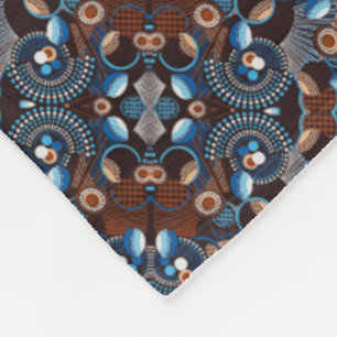 ADOM Blue Floral Tapestry Blanket