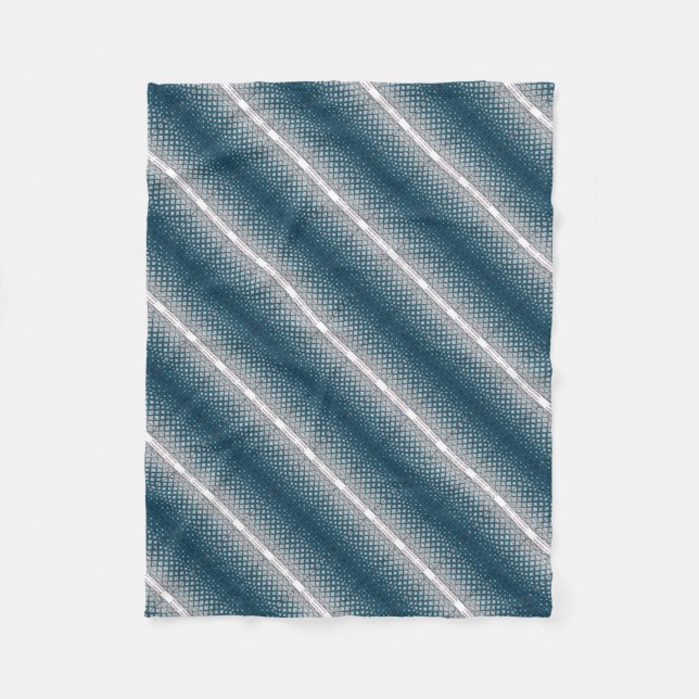 ADOM Blue Gradient Grid Bandana Fleece Blanket (Front)