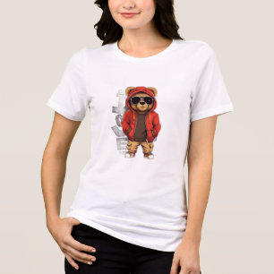 ADOM "Cool Bear" Women's Graphic T-Shirt Tri-Blend Shirt