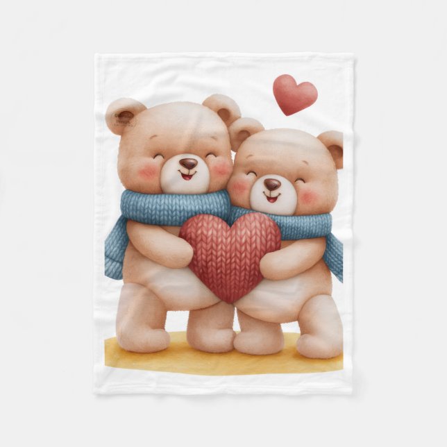 ADOM Cozy Hugging Bears Blanket (Front)