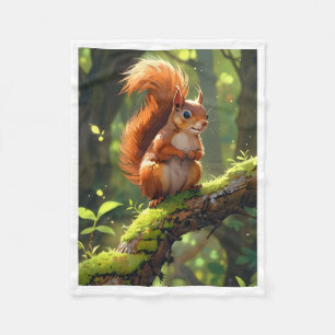 ADOM Cute Forest Squirrel Blanket