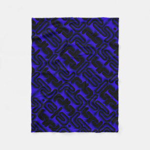 ADOM Dark Blue Linear Pattern Blanket