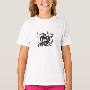 ADOM "Dis-moi que tu m'aimes" T-shirt graphique po