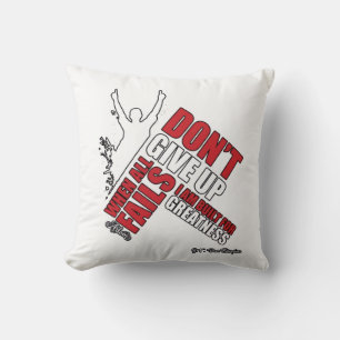ADOM "Don't Quit" Women's Minimalist Graphic Tee Throw Pillow