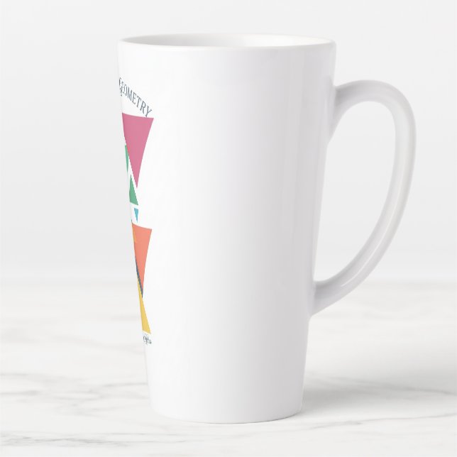ADOM Geometric Art Long-Sleeve Tee Latte Mug (Right)