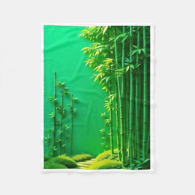 ADOM Green Bamboo Forest Blanket (Front)