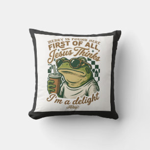 ADOM "Jesus Thinks I'm A Delight" Women's Tee Throw Pillow