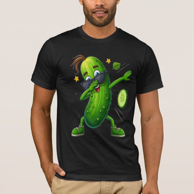 ADOM Premium Dabbing Pickle Graphic Men's Tee (Front)