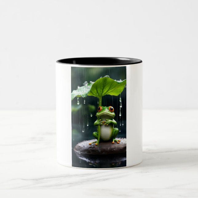 ADOM Premium Rainy Frog Graphic Mug (Center)