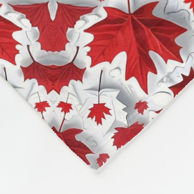 ADOM Red Autumn Maple Leaf Blanket (Corner)