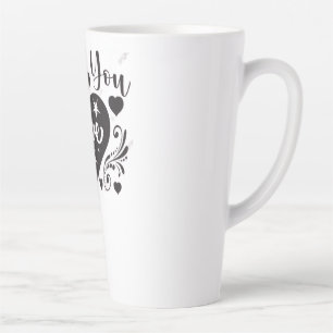 ADOM "Say You Love Me" Women's Graphic Tee Latte Mug