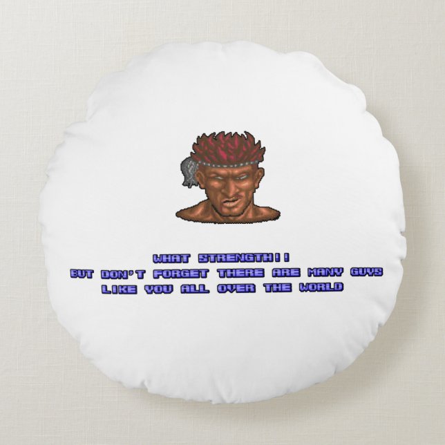 Adon KO'ed 2 Round Pillow (Front)