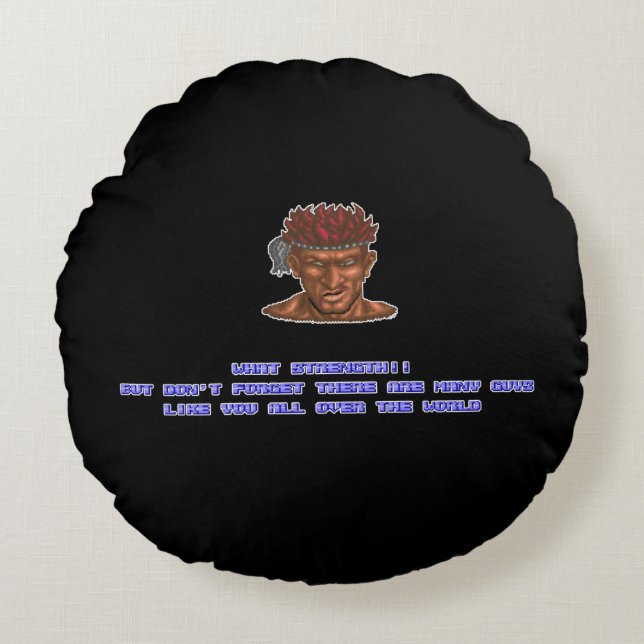Adon KO'ed Round Pillow (Front)