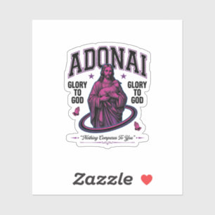 Adonai Glory to God Vintage Christian Vector Desig
