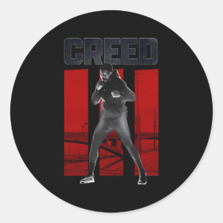 Adonis Creed Pose With Iii Red Classic Round Sticker