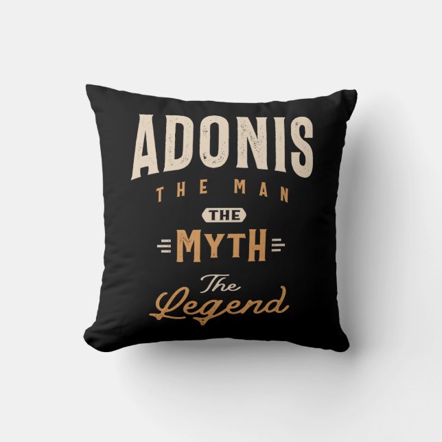 Adonis Personalized Name - Funny Adonis Throw Pillow (Front)